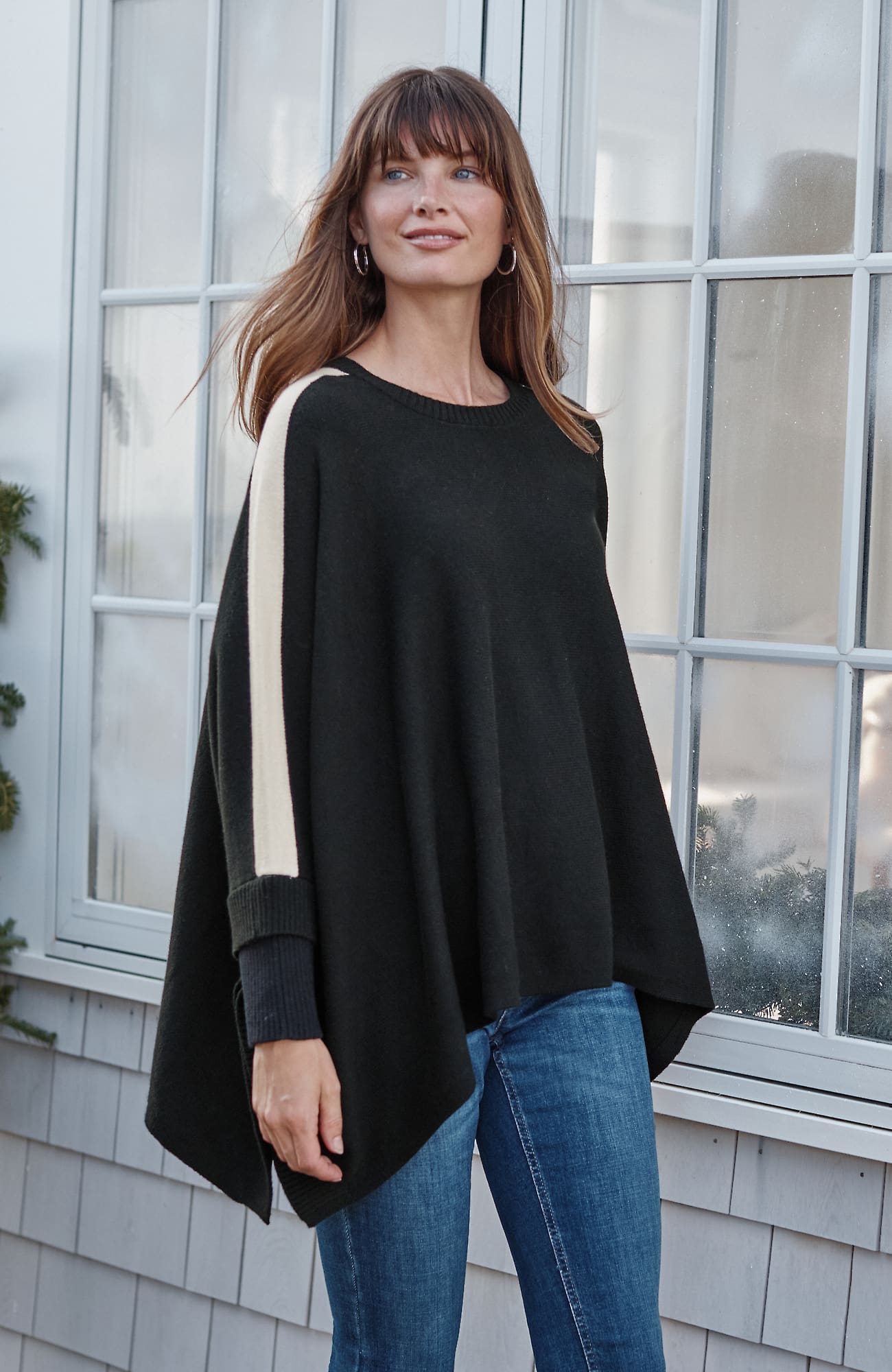 Jjill J.jill Travel Companion Poncho In Multi
