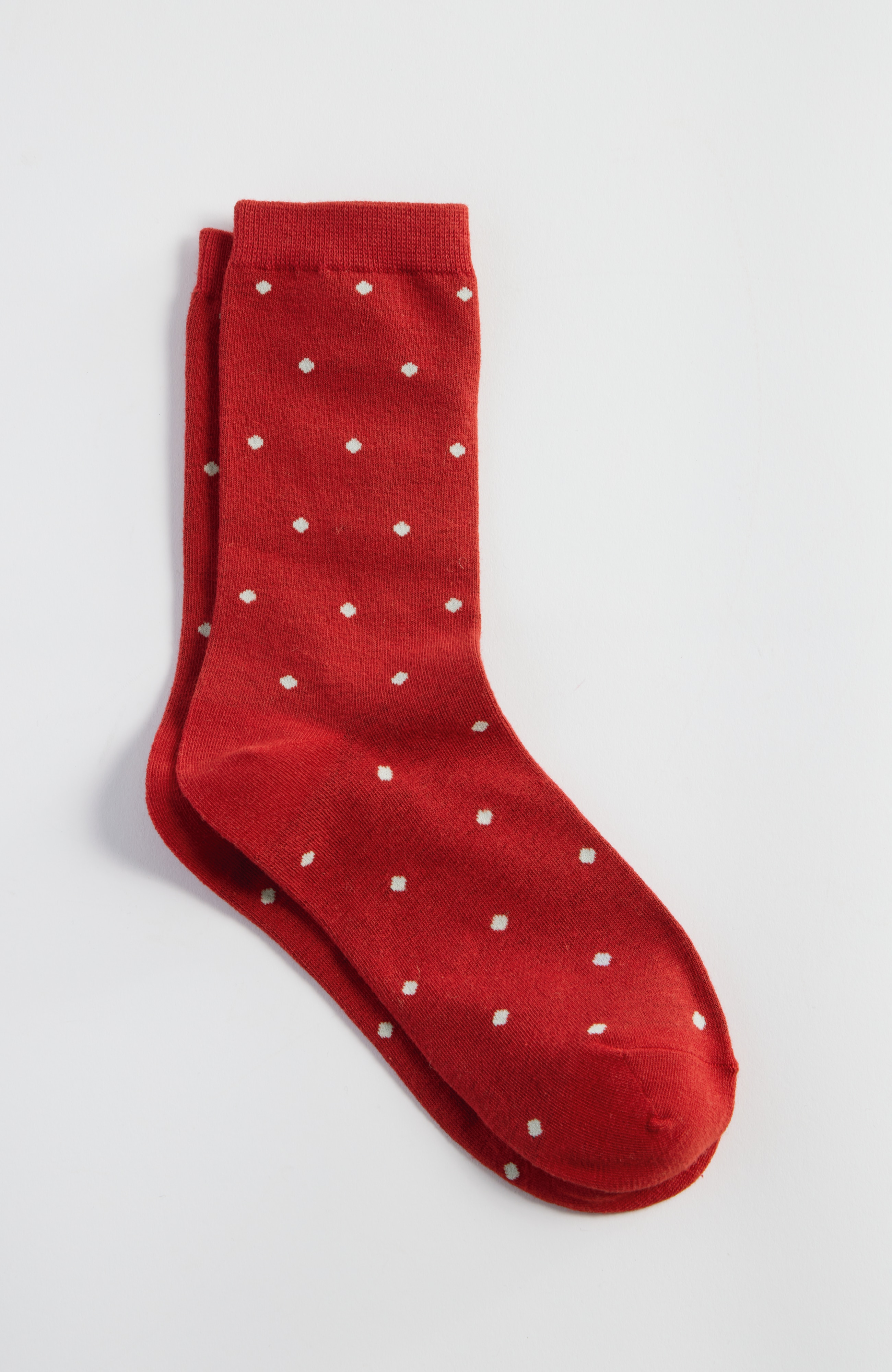polka-dot crew socks