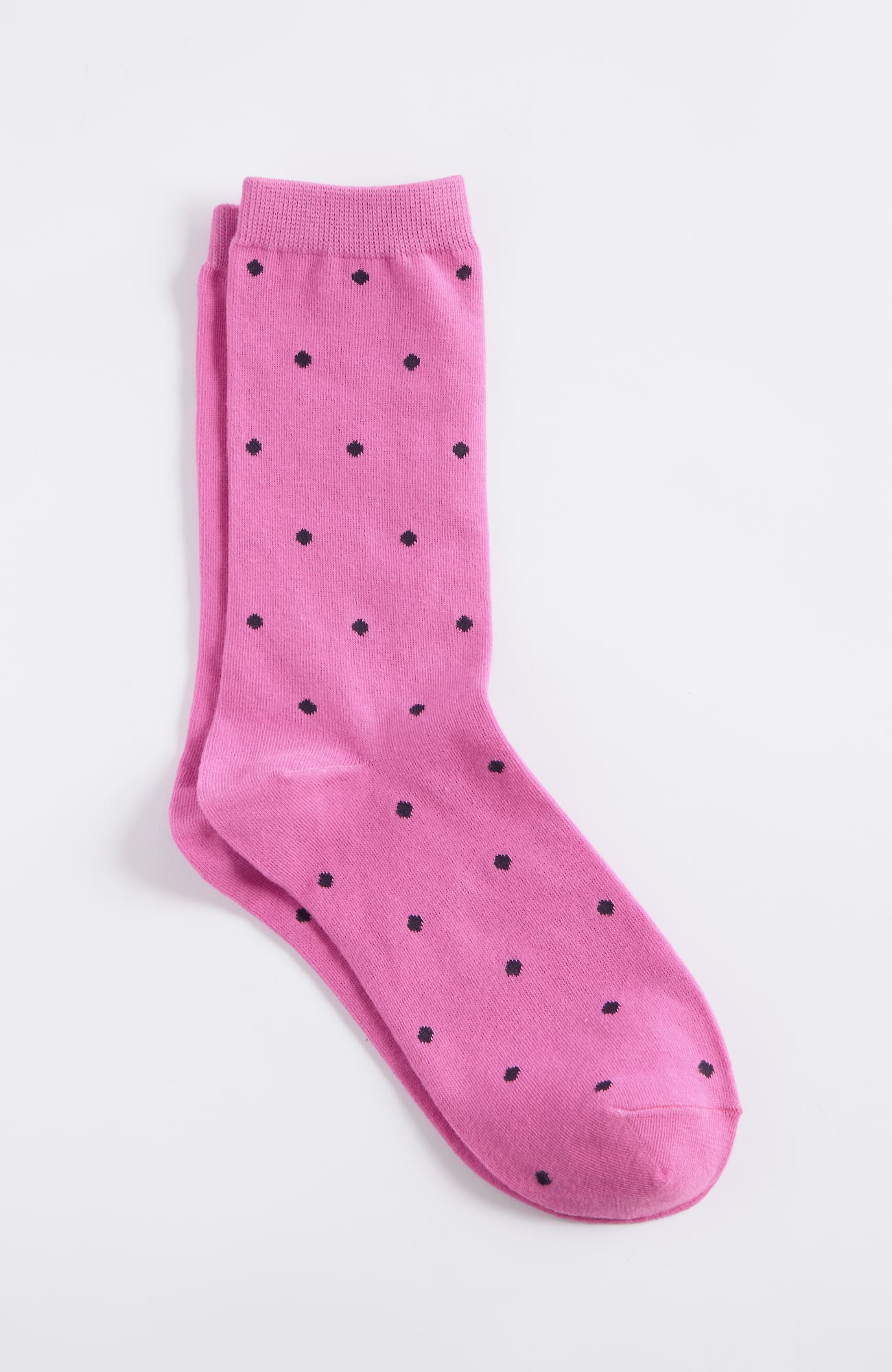 Shop Jjill J.jill Polka-dot Crew Socks In Venetian Rose,ink