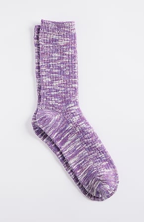 Image for Marled-Texture Cotton-Blend Crew Socks