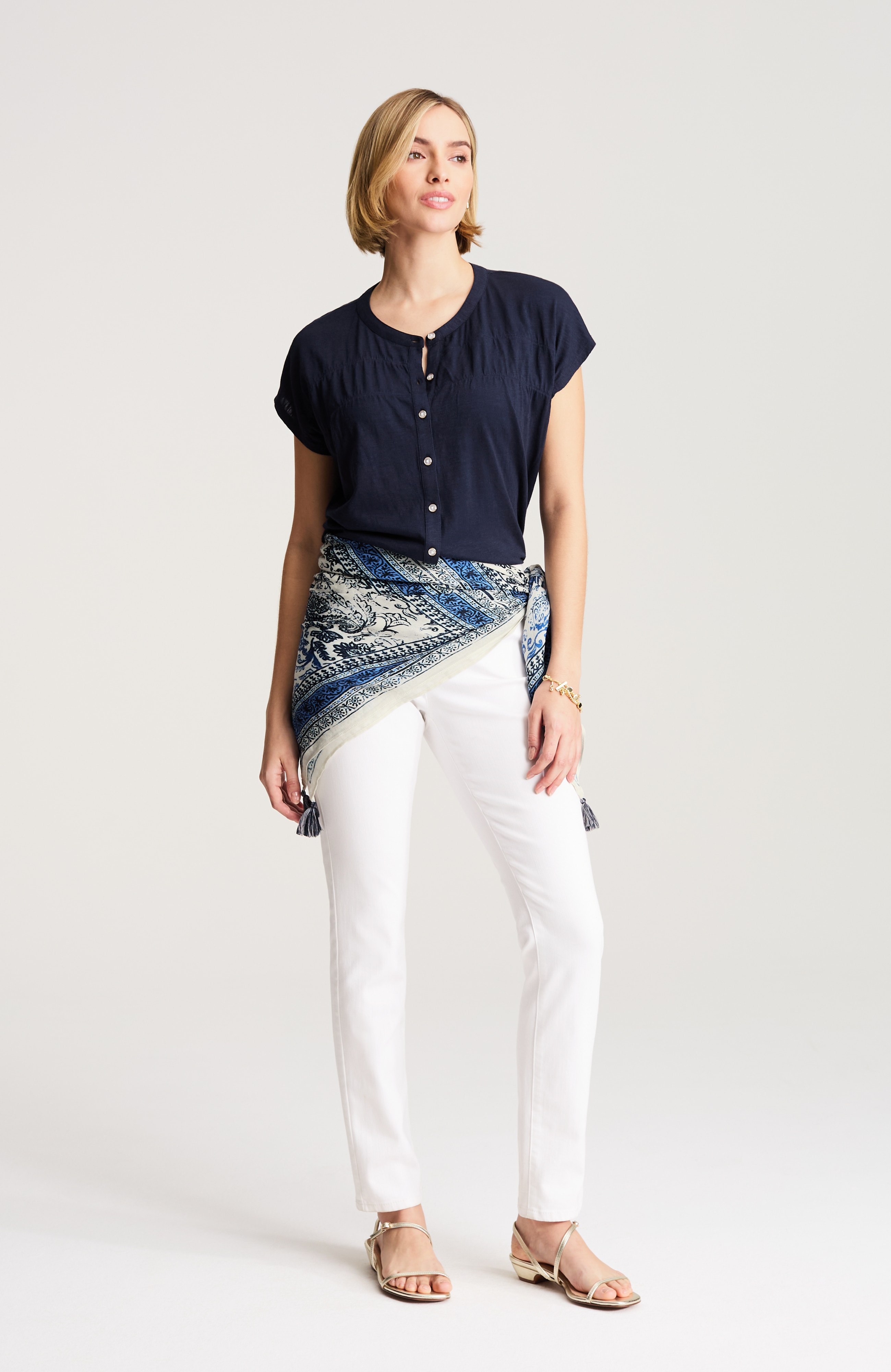 intricate-border square scarf