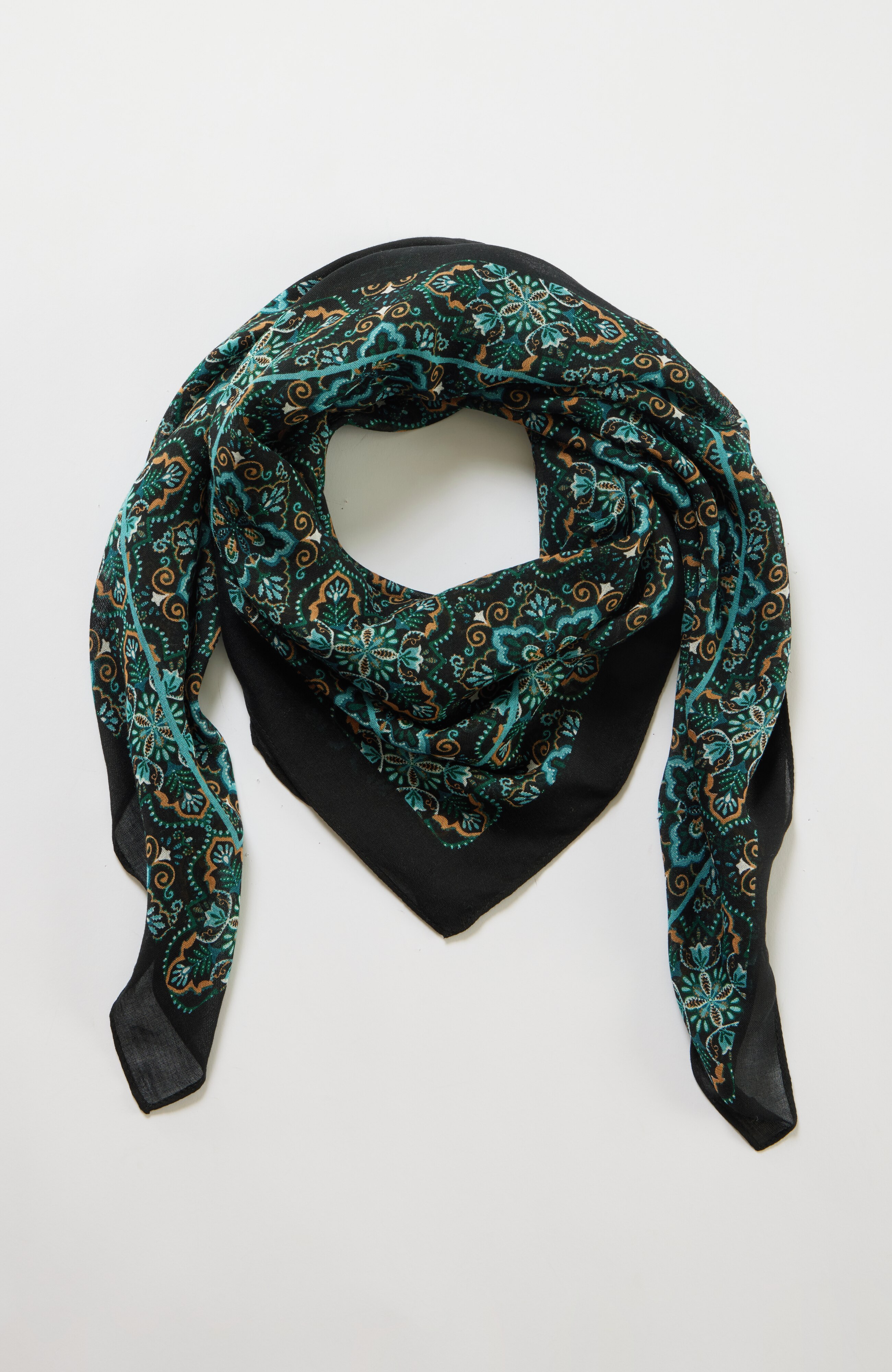 printed square scarf