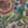Swatch image of peach multi for Intricate-Border Square Scarf