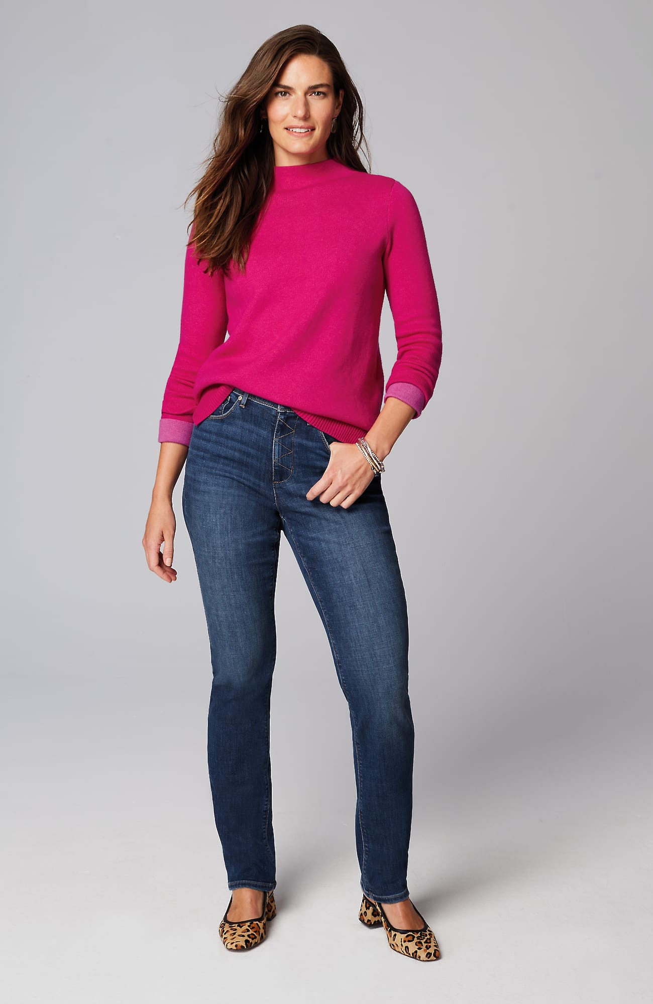 Jjill J.jill Curvy-fit Straight-leg Jeans In Portside Wash