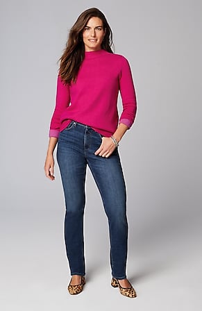 Image for Curvy-Fit Straight-Leg Jeans