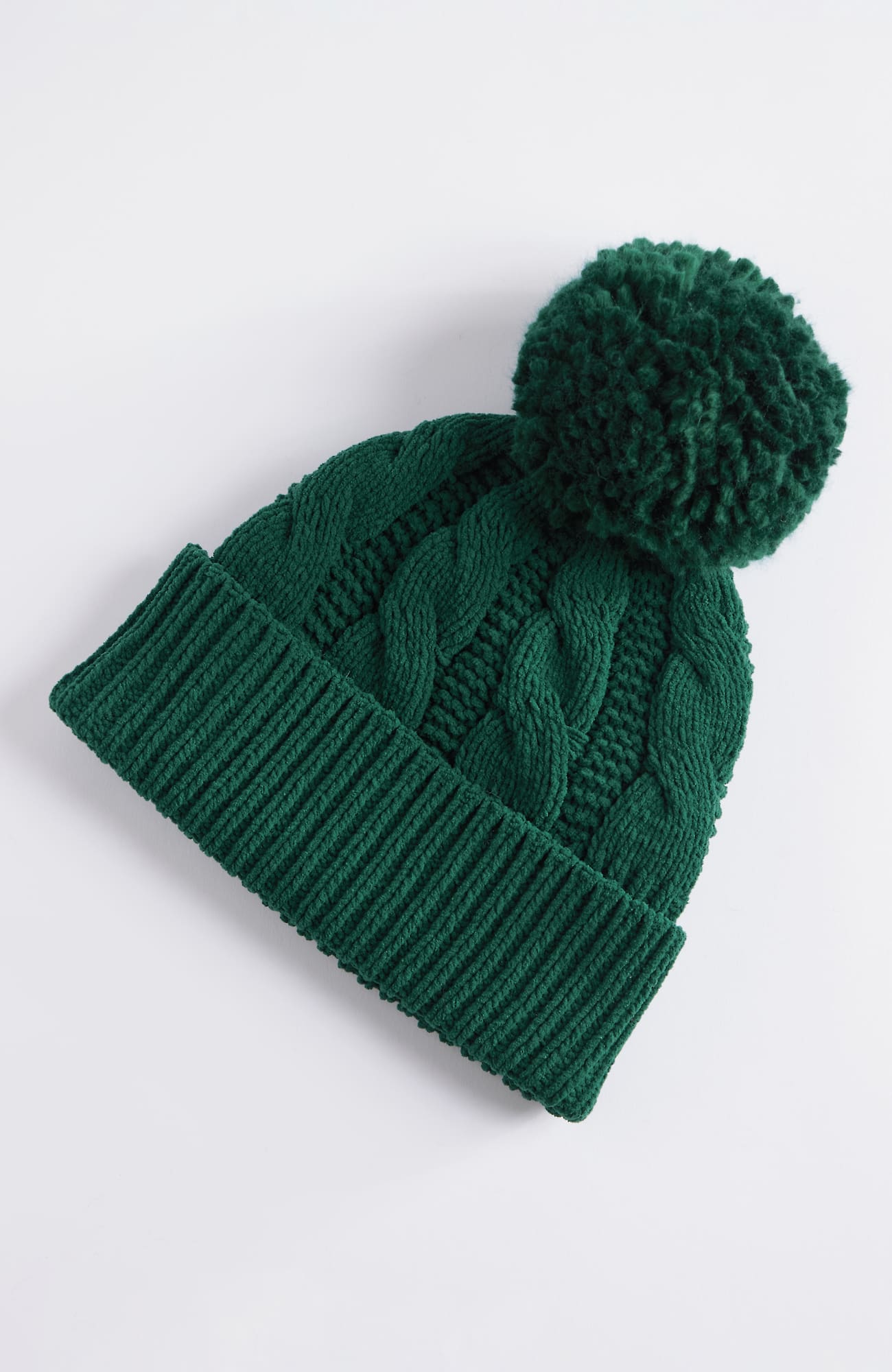 Jjill J.jill Cable-knit Chenille Hat In Emerald