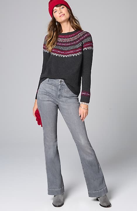 fair isle pullover sweater