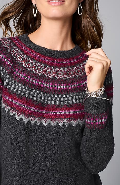 fair isle pullover sweater