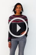 fair isle pullover sweater