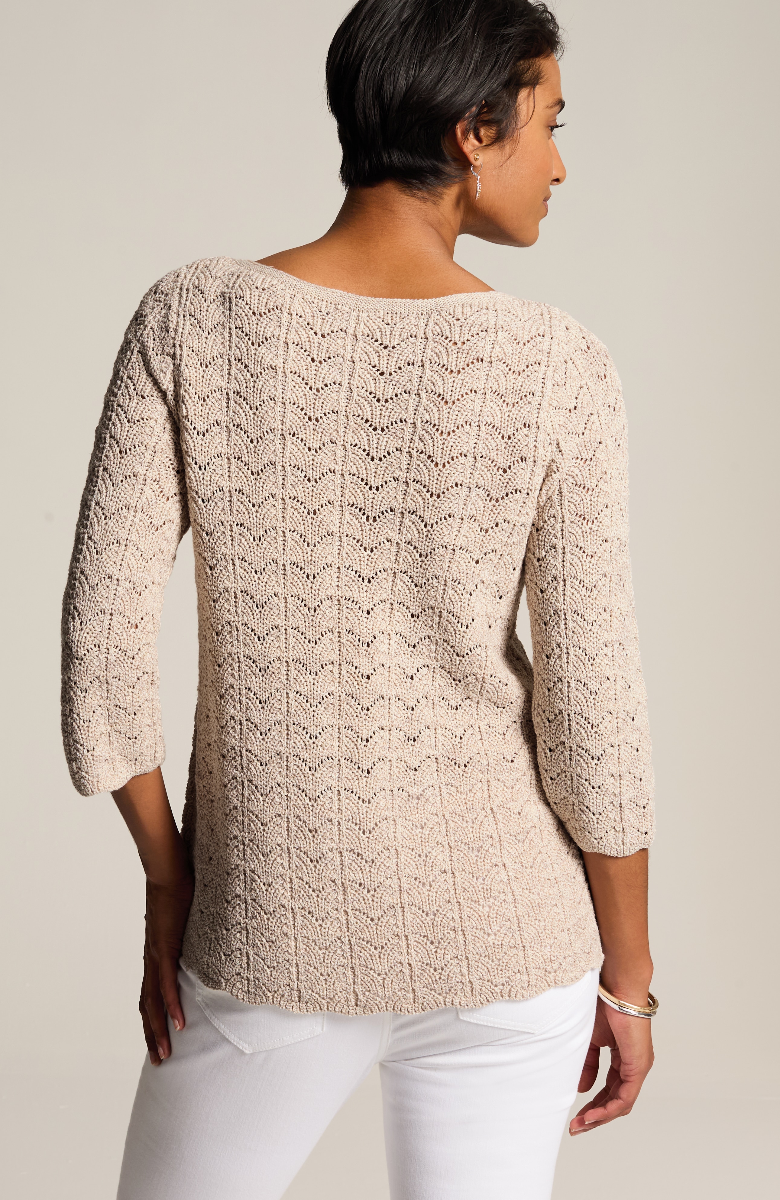 MARLED LACE-KNIT SWEATER | JJill