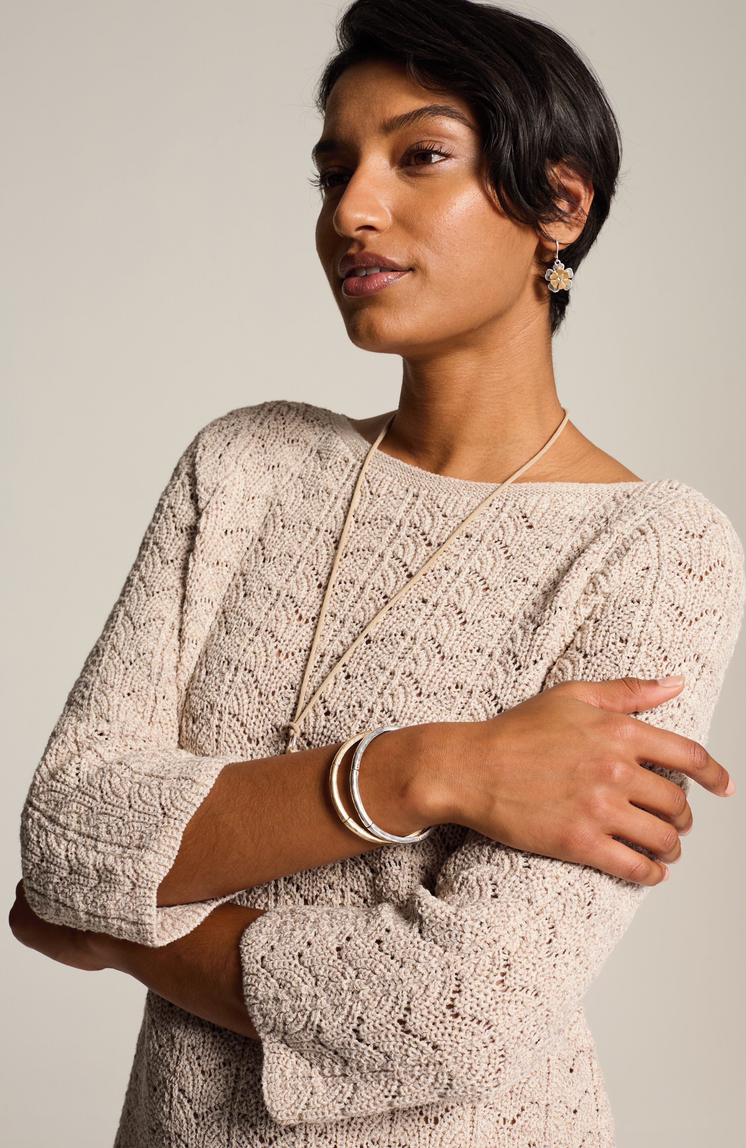 ジェーンマープル Lace trimming cricket sweater Batwing Lace Sweater: Right and Left-Handed Video Tutorials
