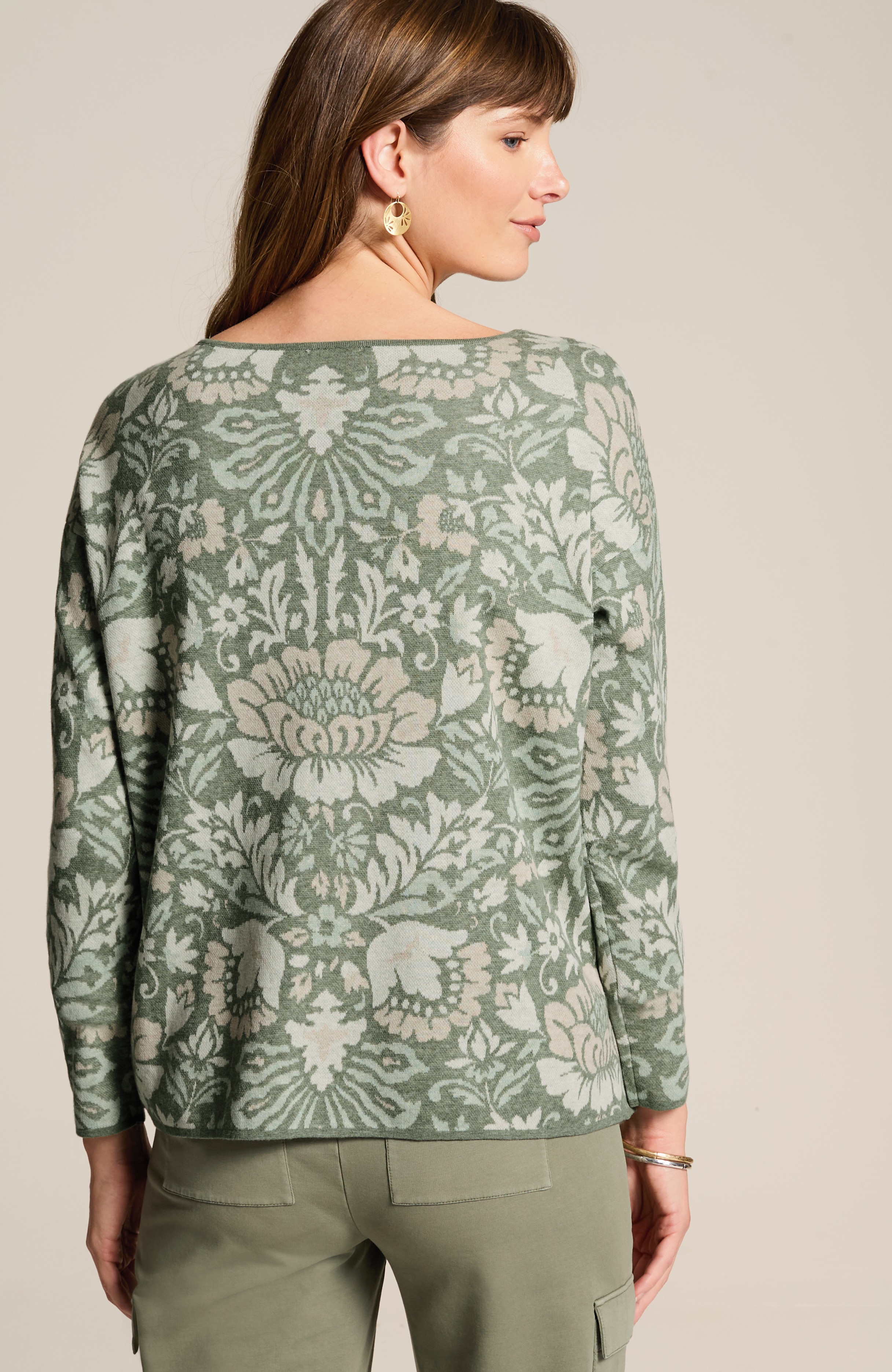 tapestry jacquard sweater
