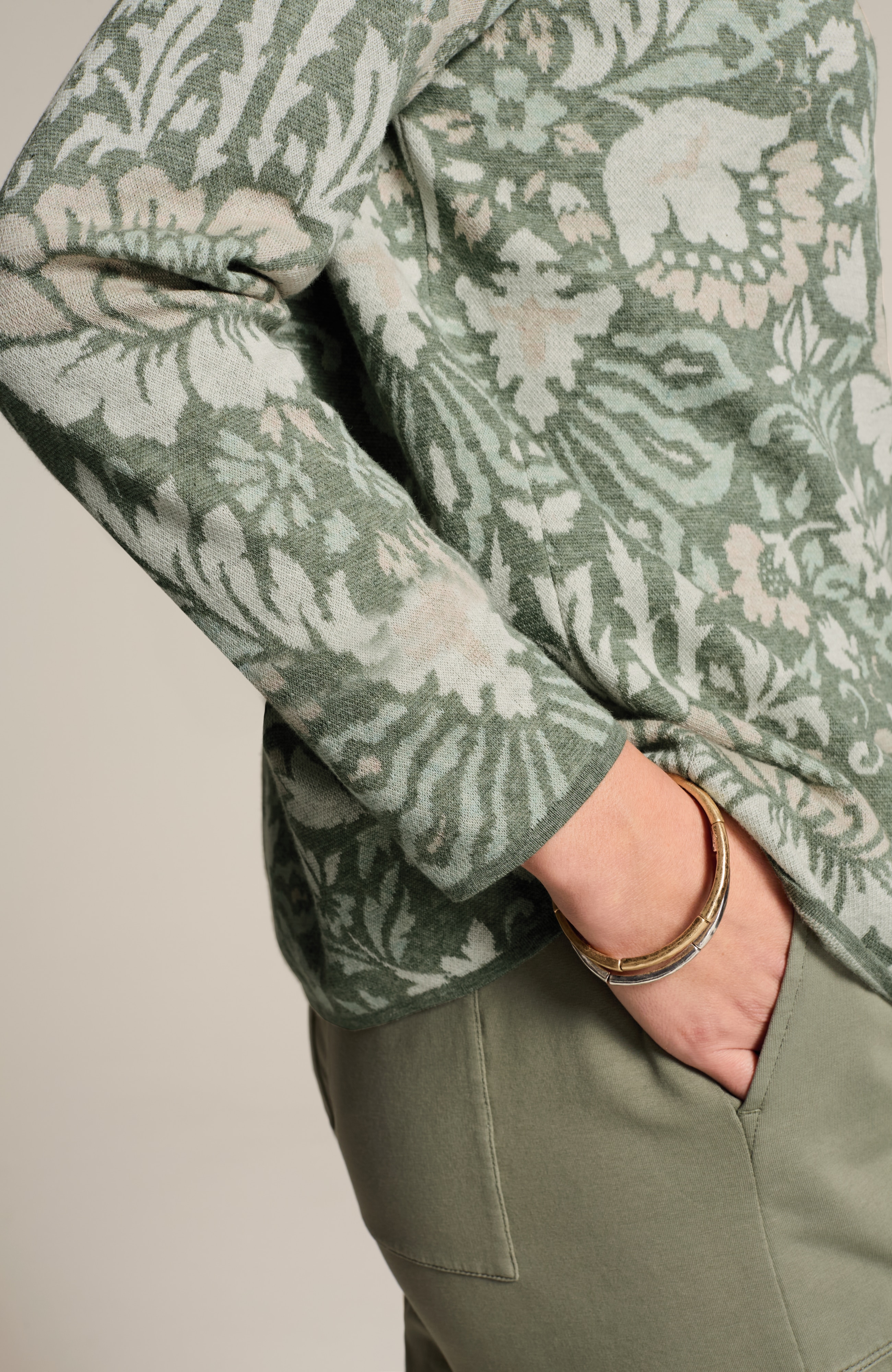 tapestry jacquard sweater