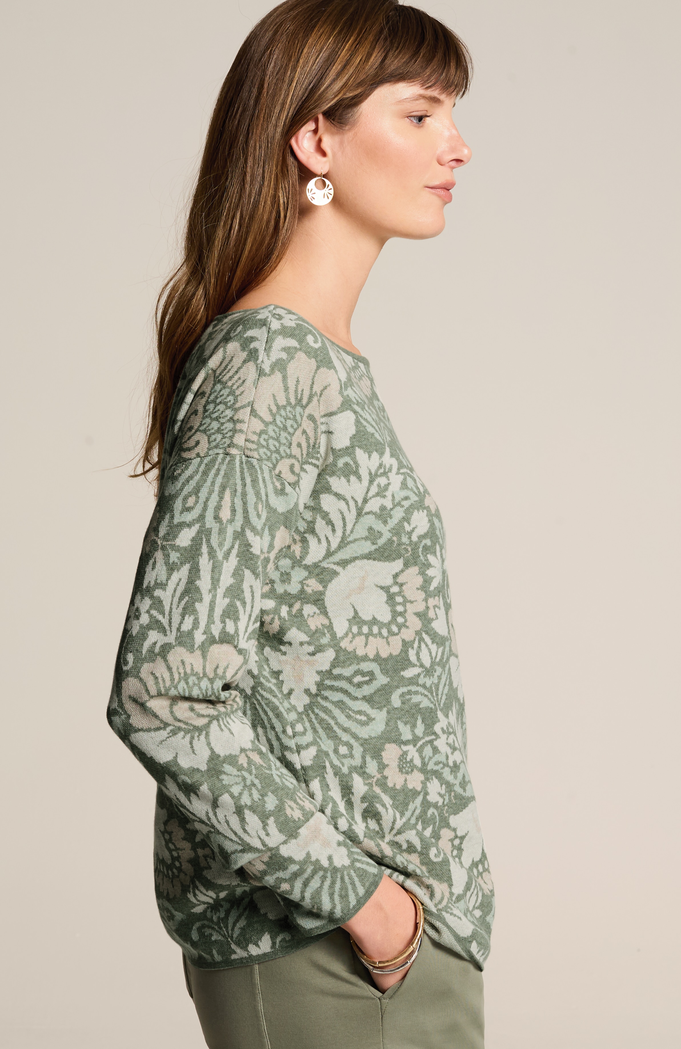 tapestry jacquard sweater