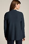 ribbed open-front cardi