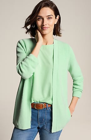 Image for Ribbed Open-Front Cardi