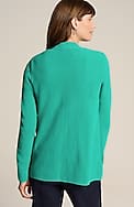 ribbed open-front cardi