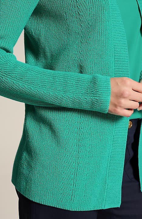 ribbed open-front cardi