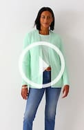 ribbed open-front cardi