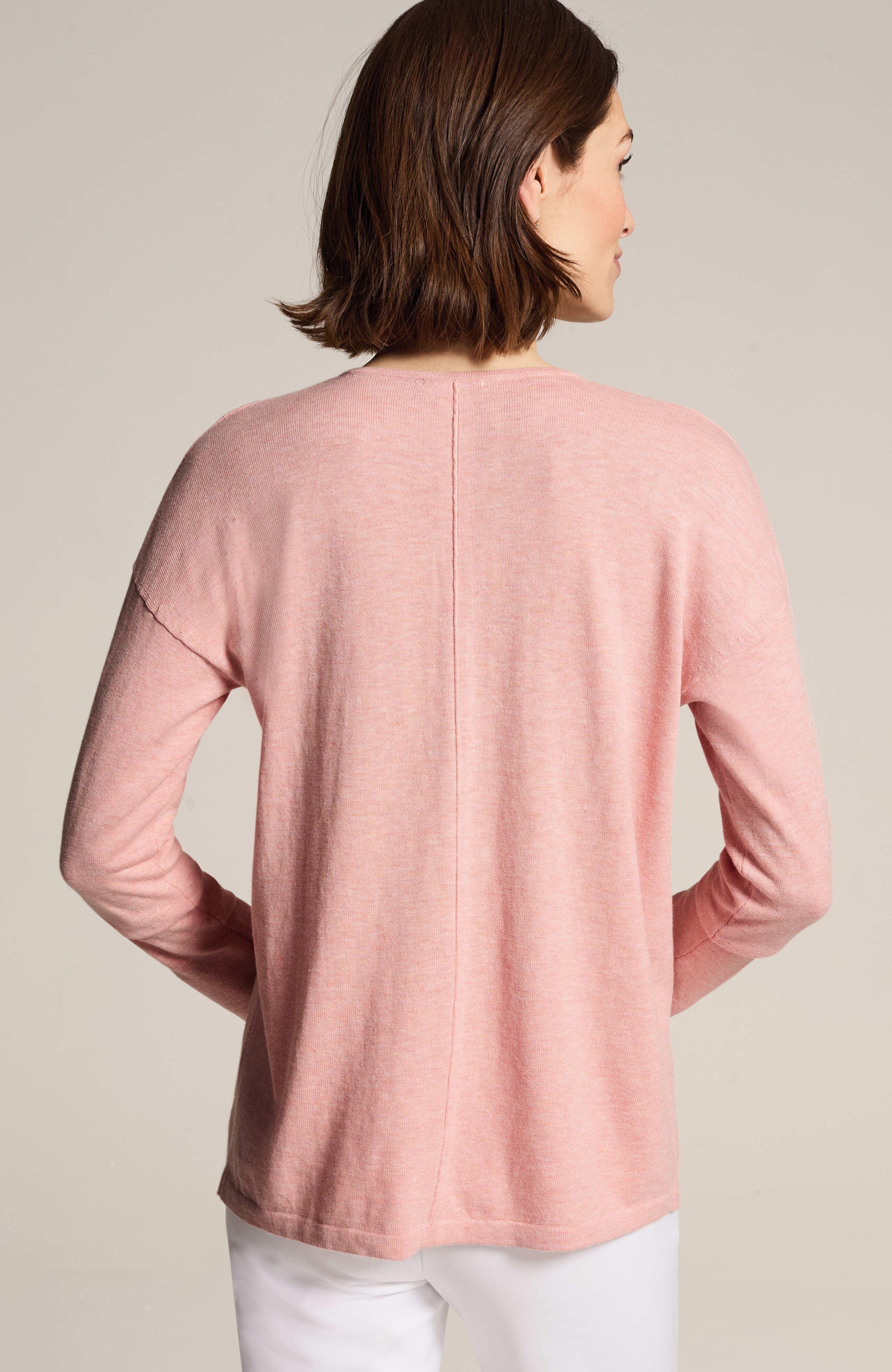 Organically Grown Cotton Seamed Sweater | JJill