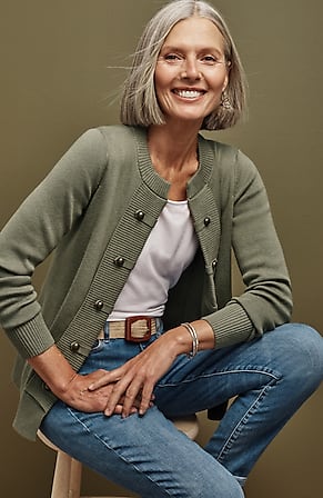 Image for Button-Detailed Sweater-Jacket