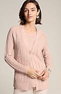 marled single-button cardi