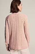 marled single-button cardi
