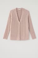 marled single-button cardi
