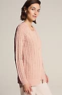marled single-button cardi