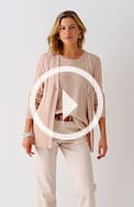 marled single-button cardi