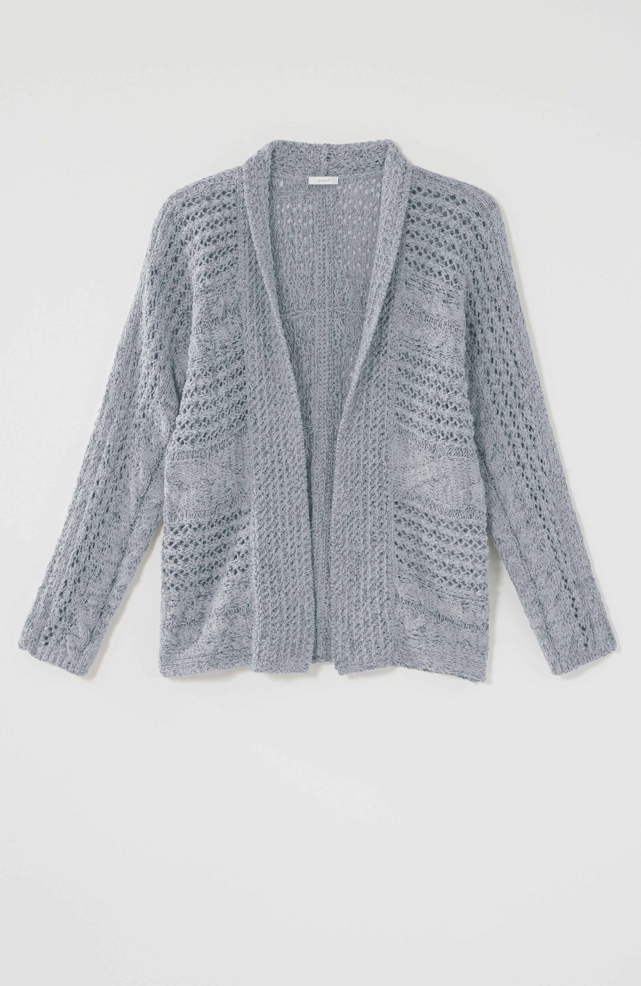 pure jill open-texture cardi