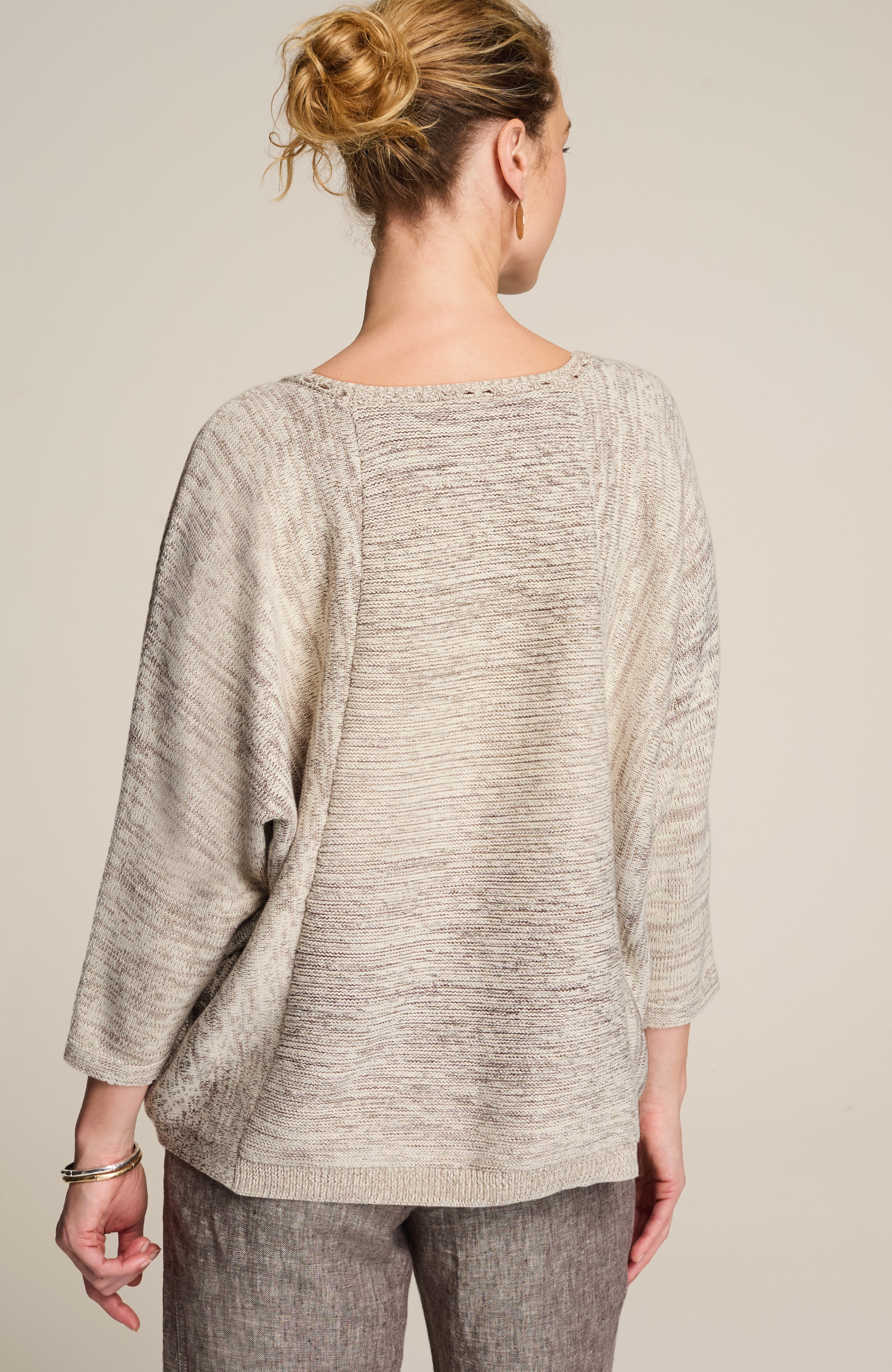 pure jill textured space-dyed sweater