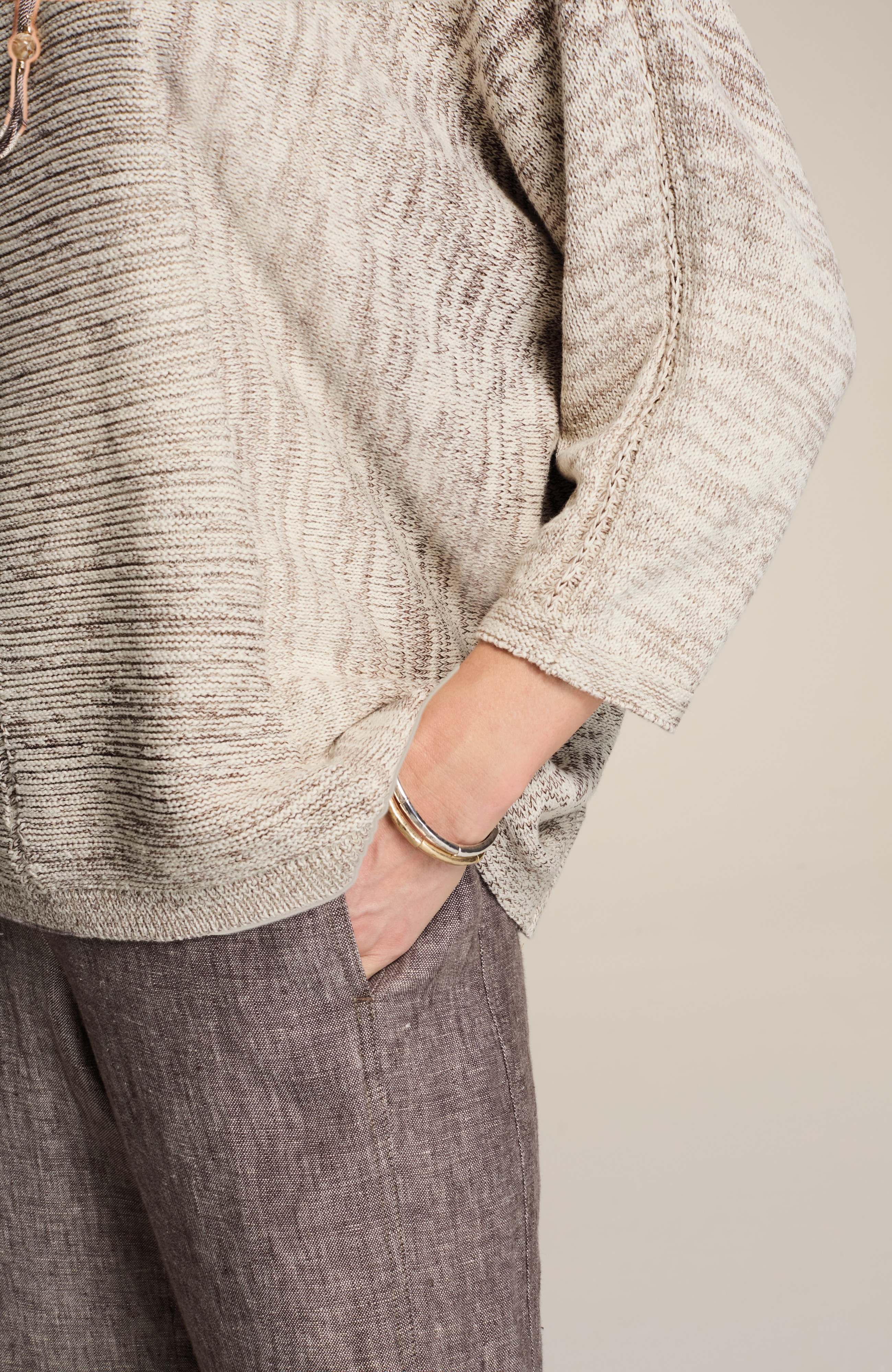 pure jill textured space-dyed sweater