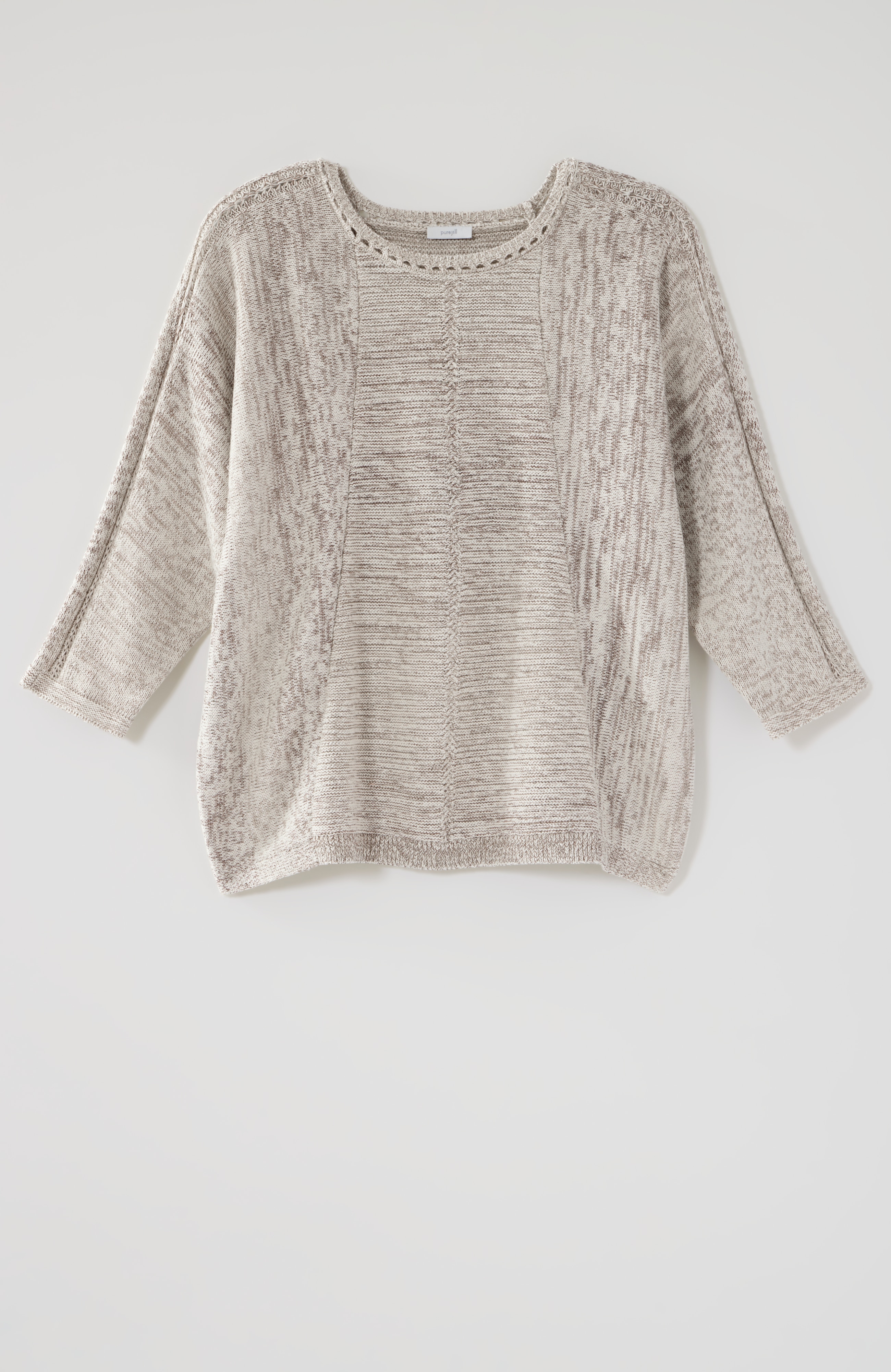 pure jill textured space-dyed sweater