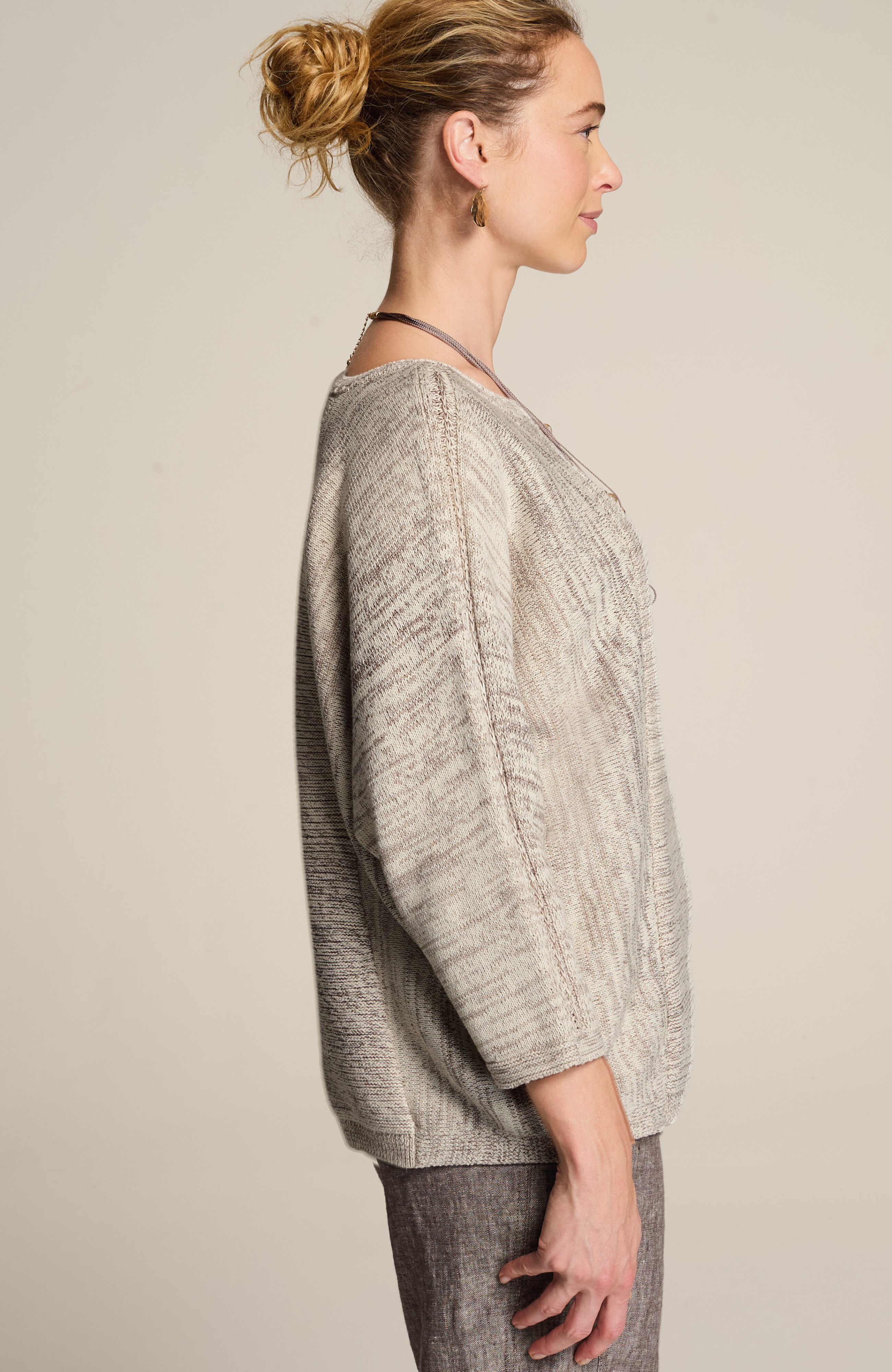 pure jill textured space-dyed sweater