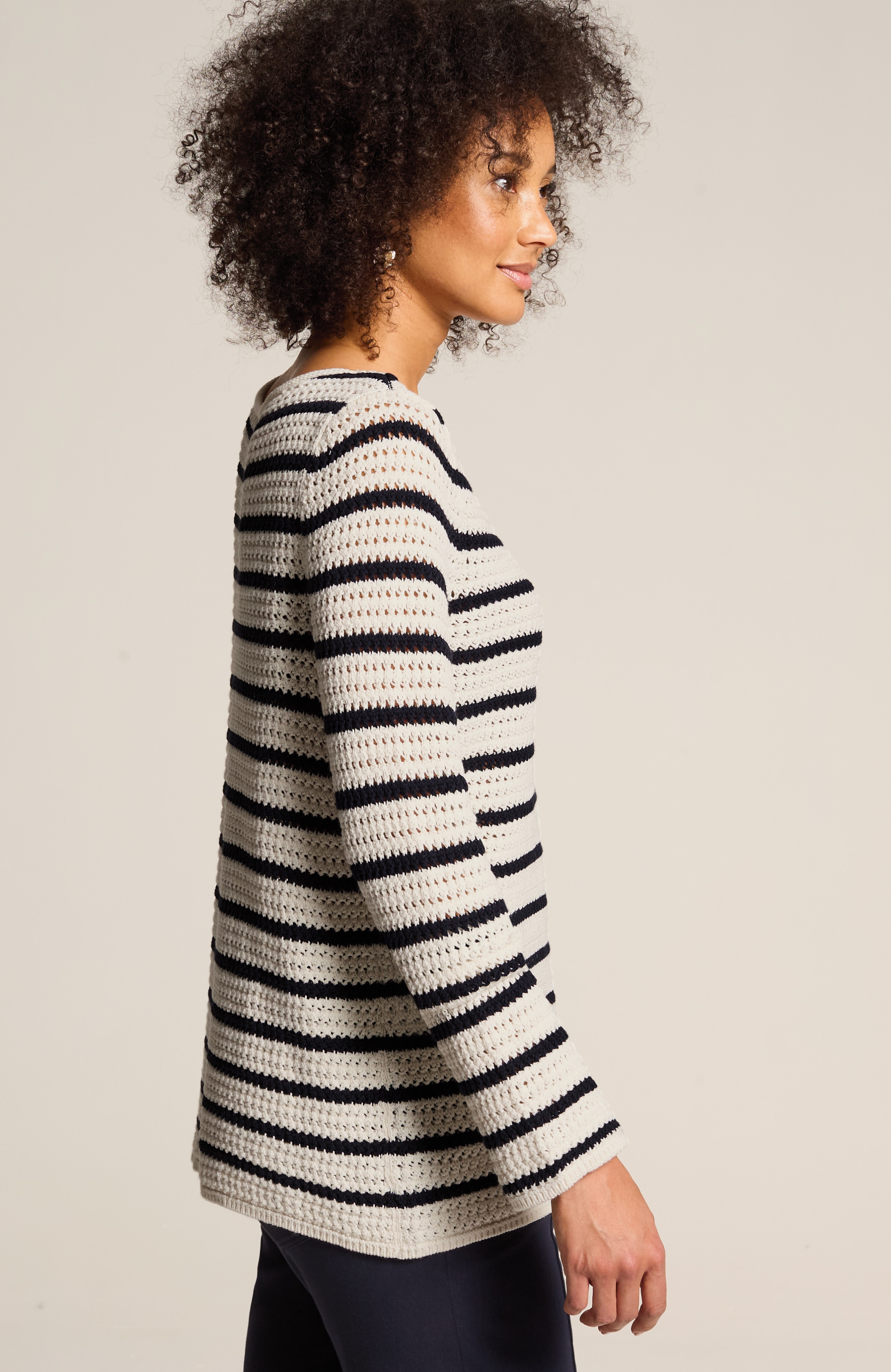 wearever open-textured stripe sweater