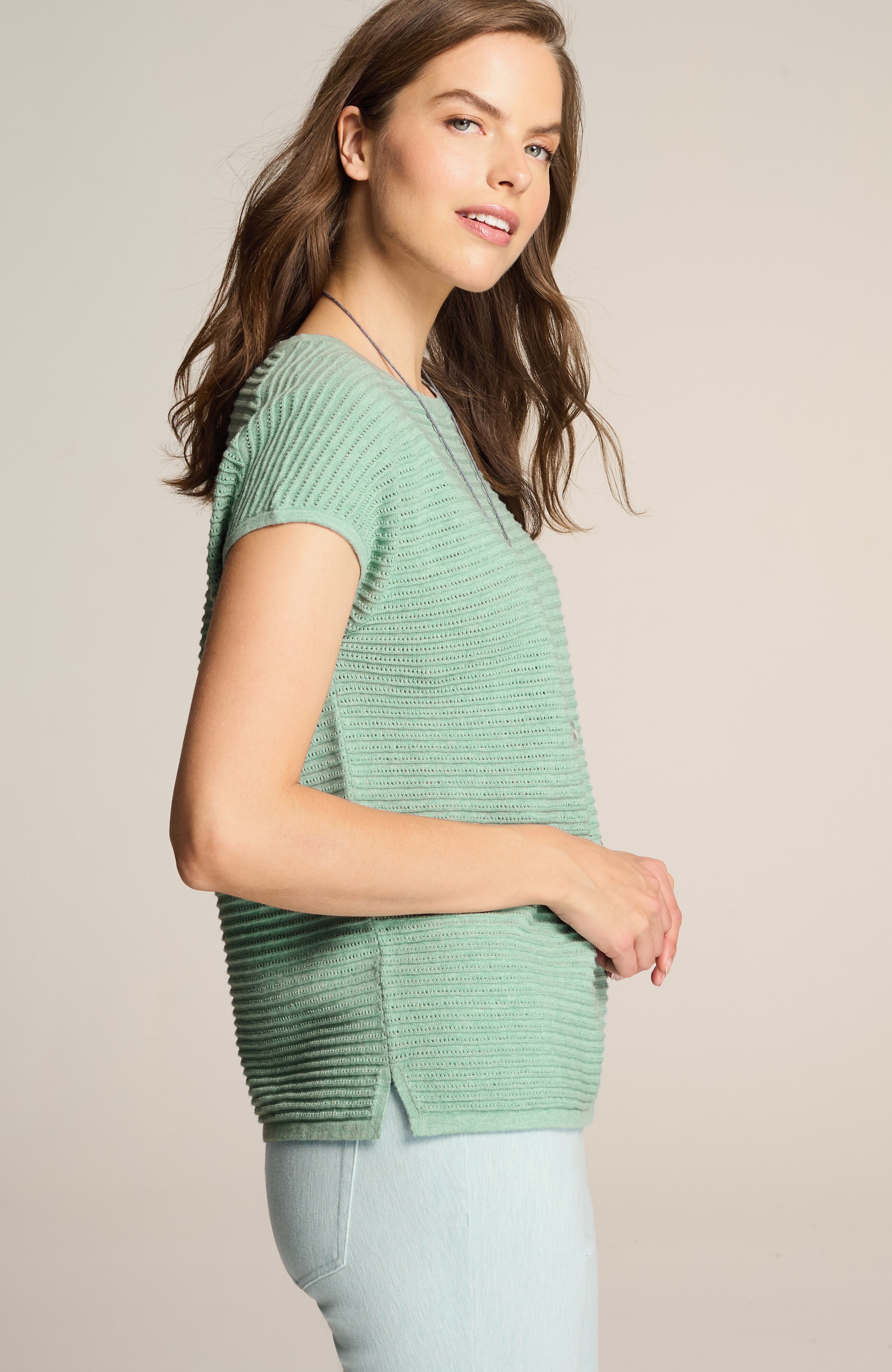 WEAREVER TEXTURED SHORT-SLEEVE PULLOVER | JJill
