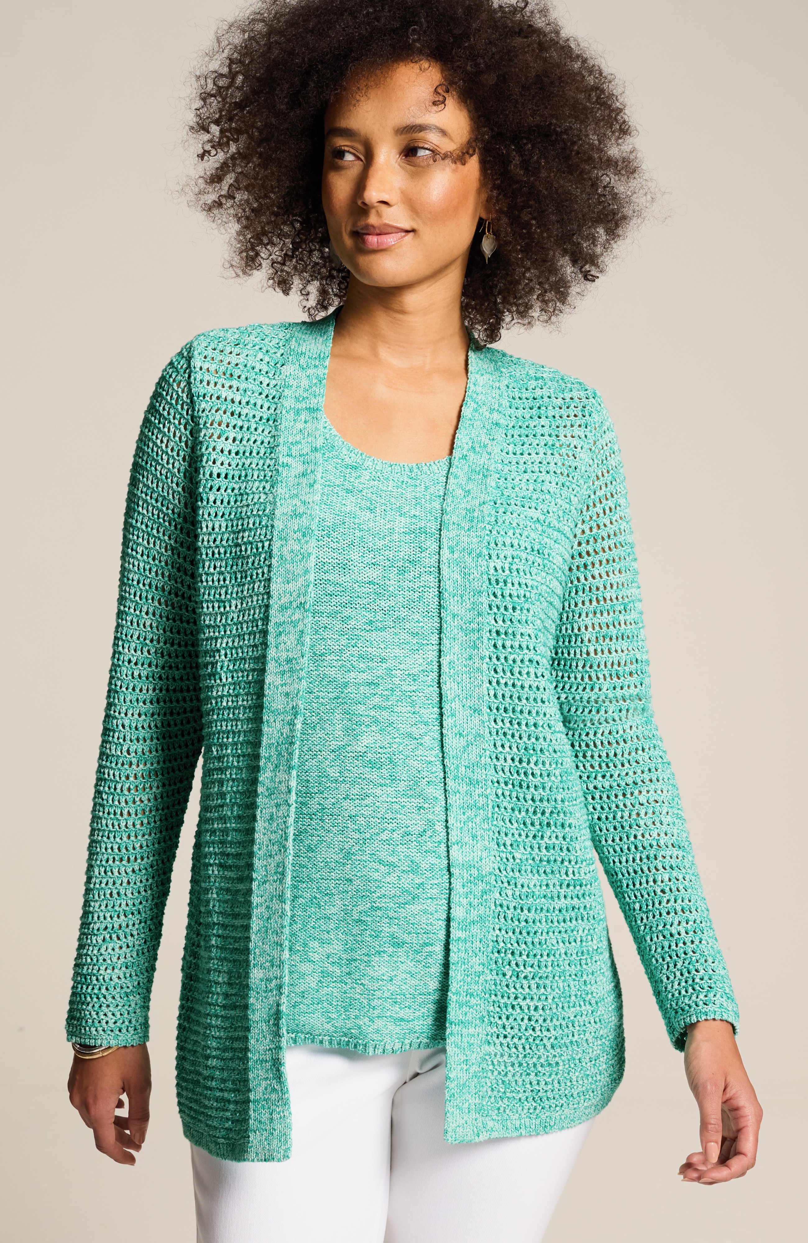 希少ビンテージ　ジオメ柄Geometric Special Airy Cardi Boho Jacquard Series – Levy's Leathers