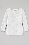 placed-pattern slub-textured sweater