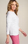 placed-pattern slub-textured sweater