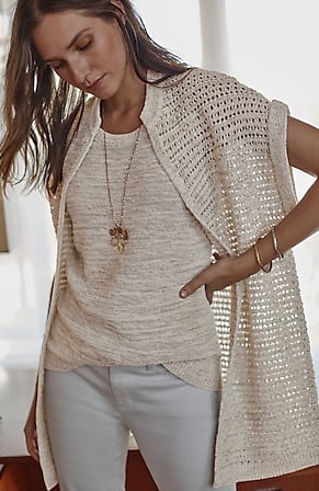 Image for Tweed-Textured Gilet