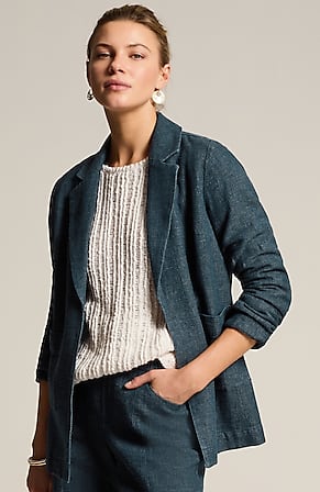 Image for Pure Jill Indigo Open-Front Jacket