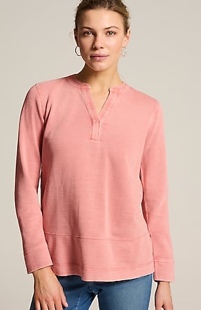 Image for Pure Jill Contrast-Stitched Top