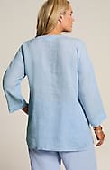 pure jill linen one-pocket tunic