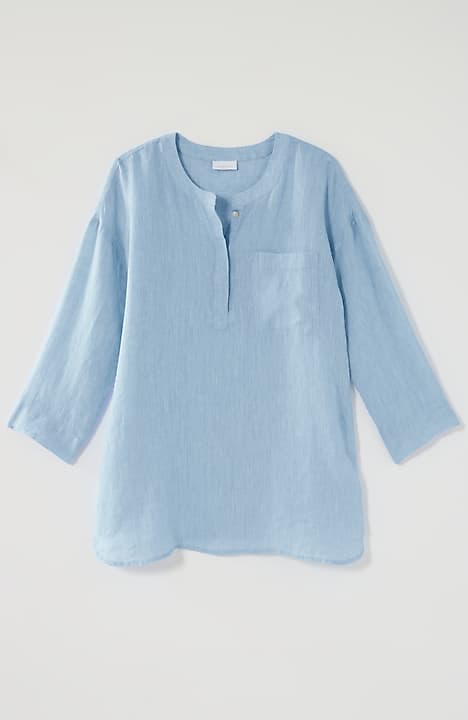 pure jill linen one-pocket tunic