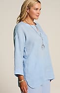 pure jill linen one-pocket tunic