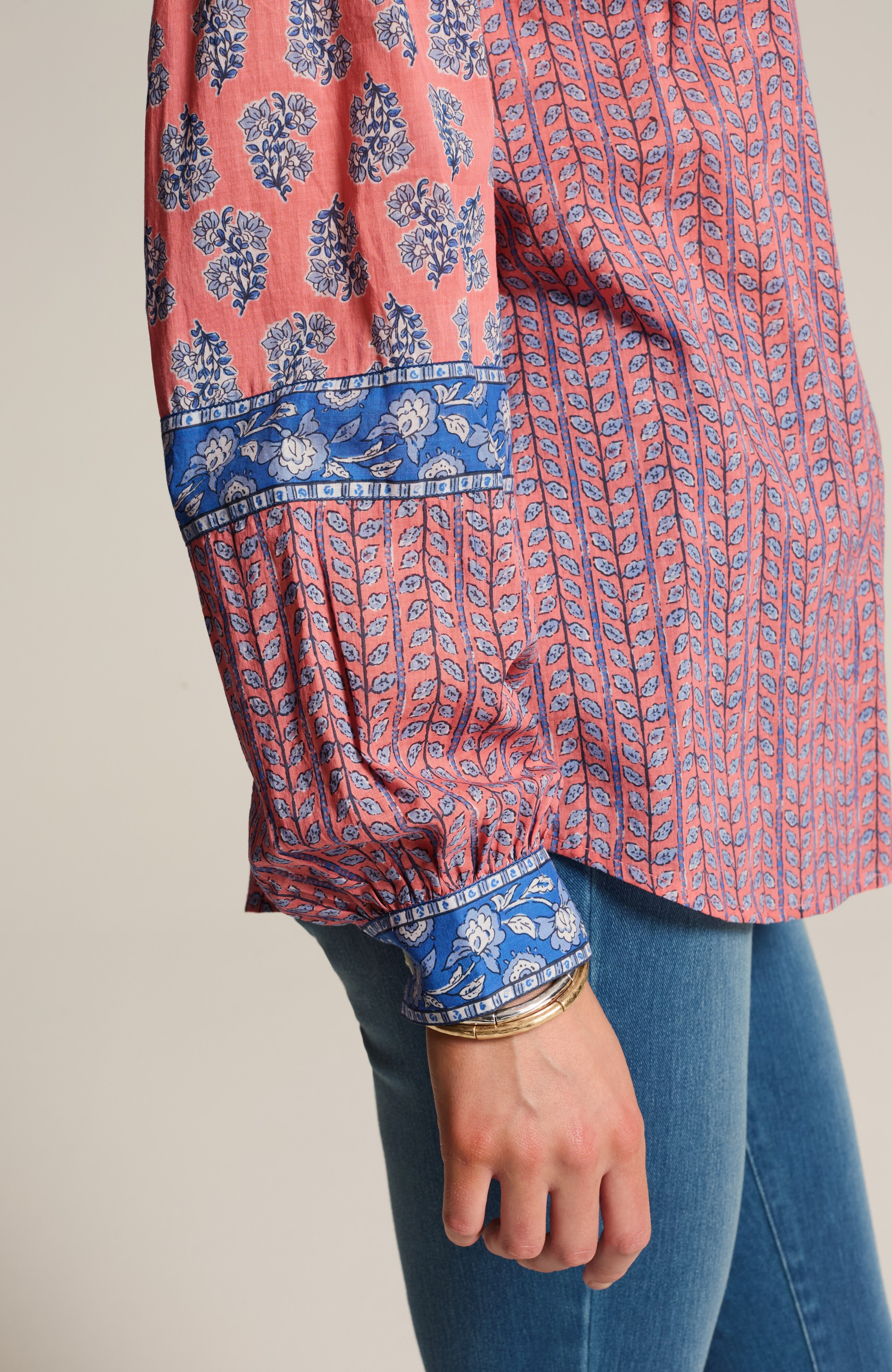 Pure Jill Mixed-Print Button-Front Top | JJill