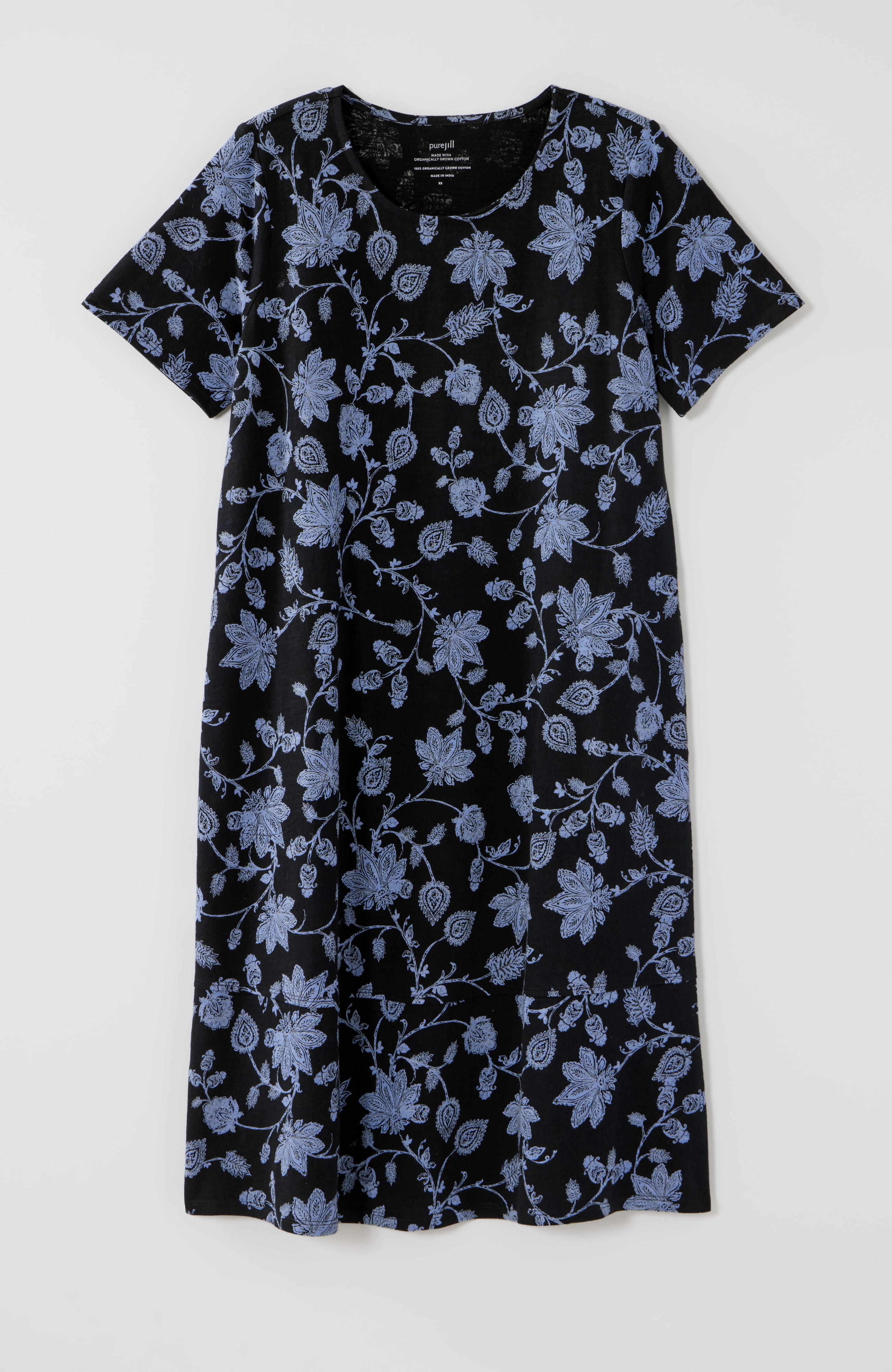 pure jill slub-knit dress