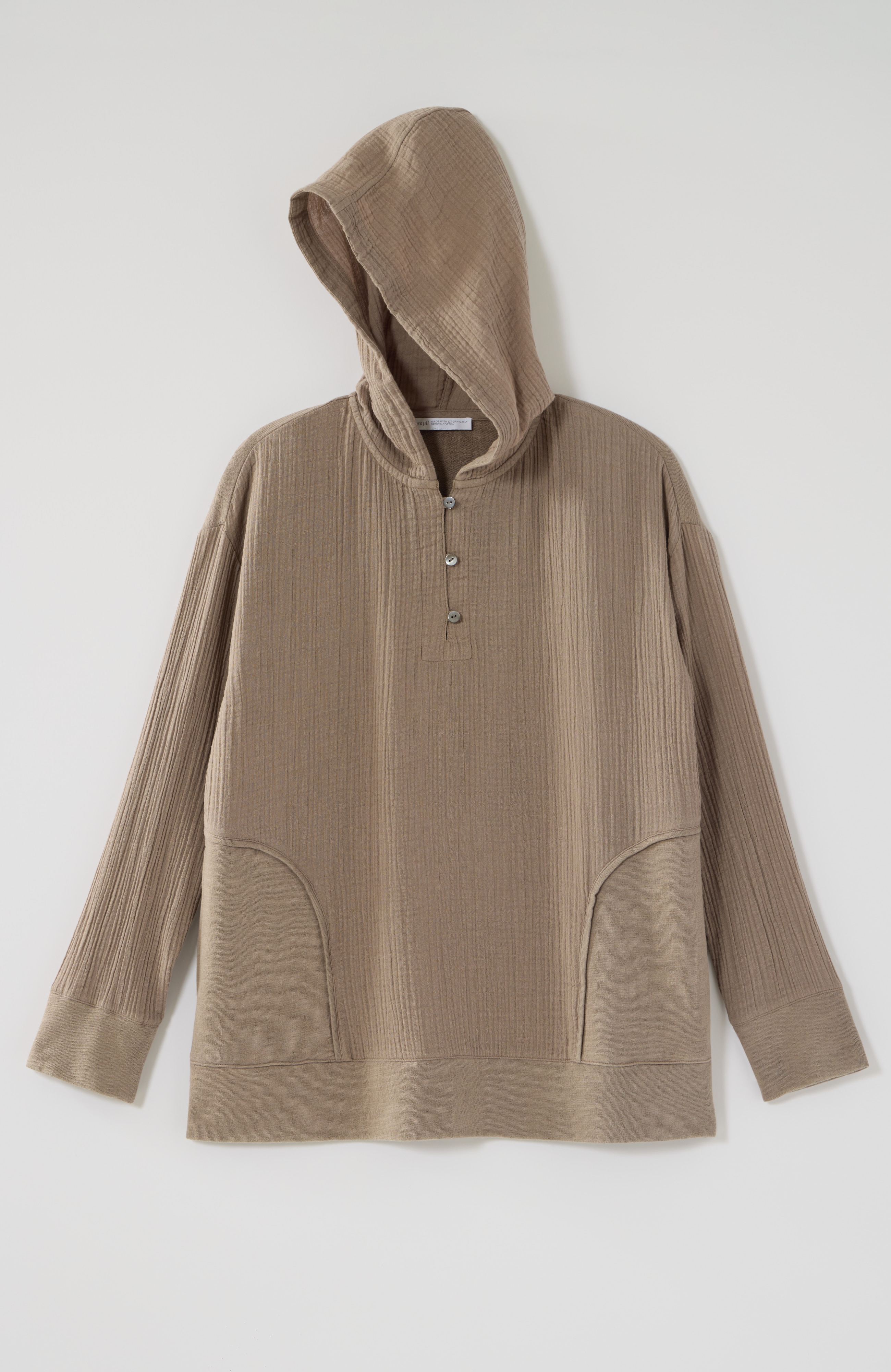 pure jill french terry & gauze hoodie