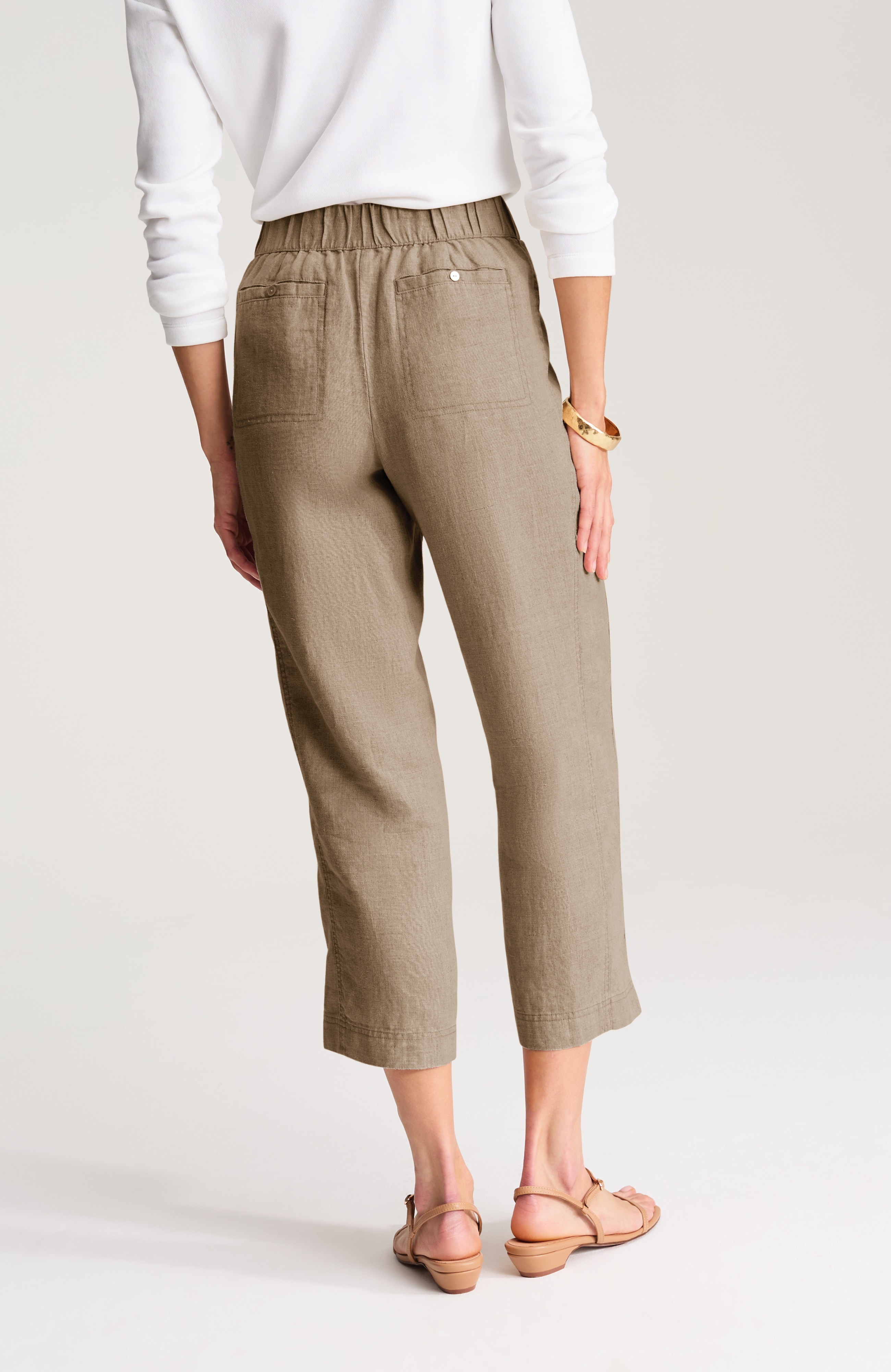 PURE JILL LINEN CROPPED PANTS | JJill